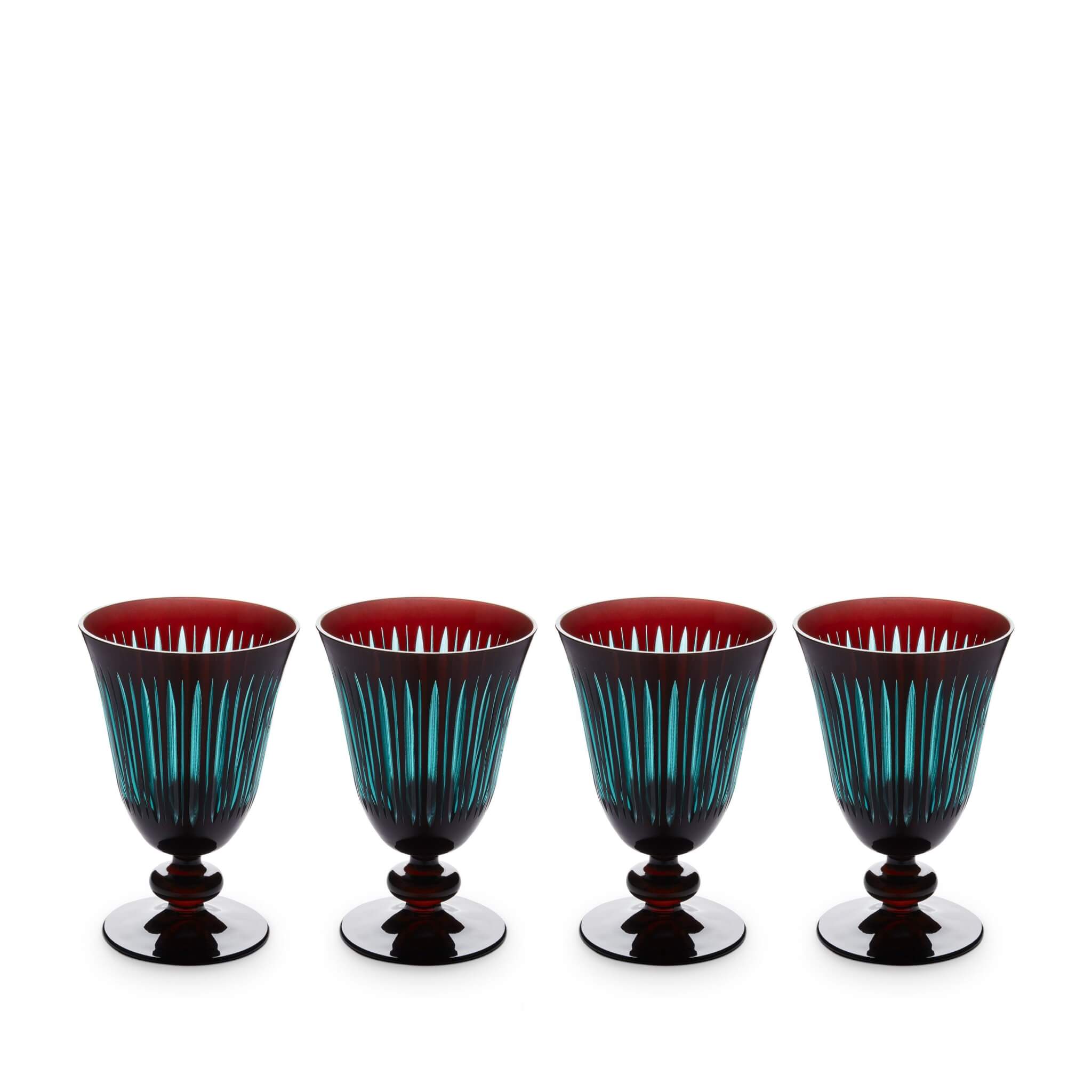 L'Objet Prism Wine Glasses - Bordeaux (Set of 4) Glassware & Drinkware