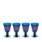 L'Objet Prism Wine Glasses Set of 4 Champagne Flute — Blue