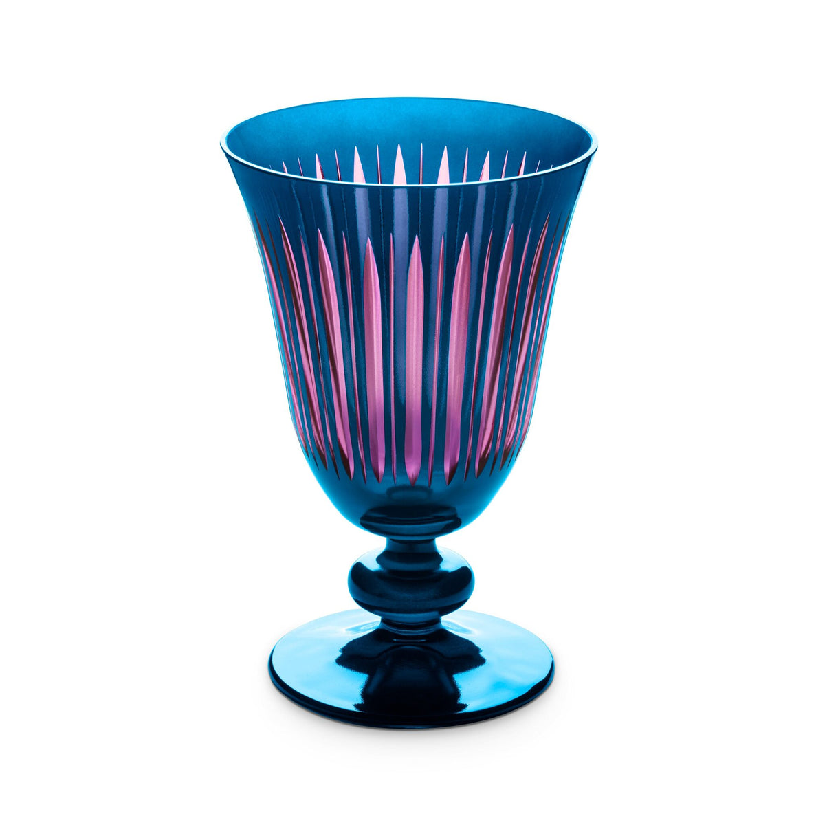 L'Objet Prism Wine Glasses Set of 4 Champagne Flute – Blue, alternate view