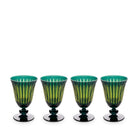 L'Objet Prism Wine Glasses Set of 4 Champagne Flute — Green
