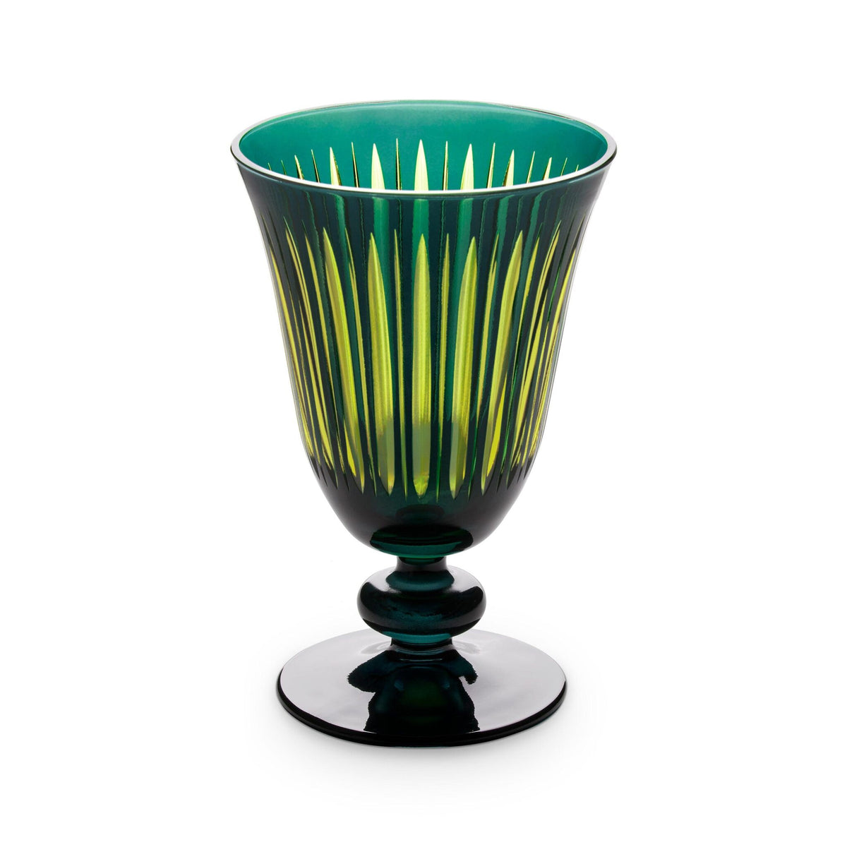 L'Objet Prism Wine Glasses Set of 4 Champagne Flute – Green, alternate view