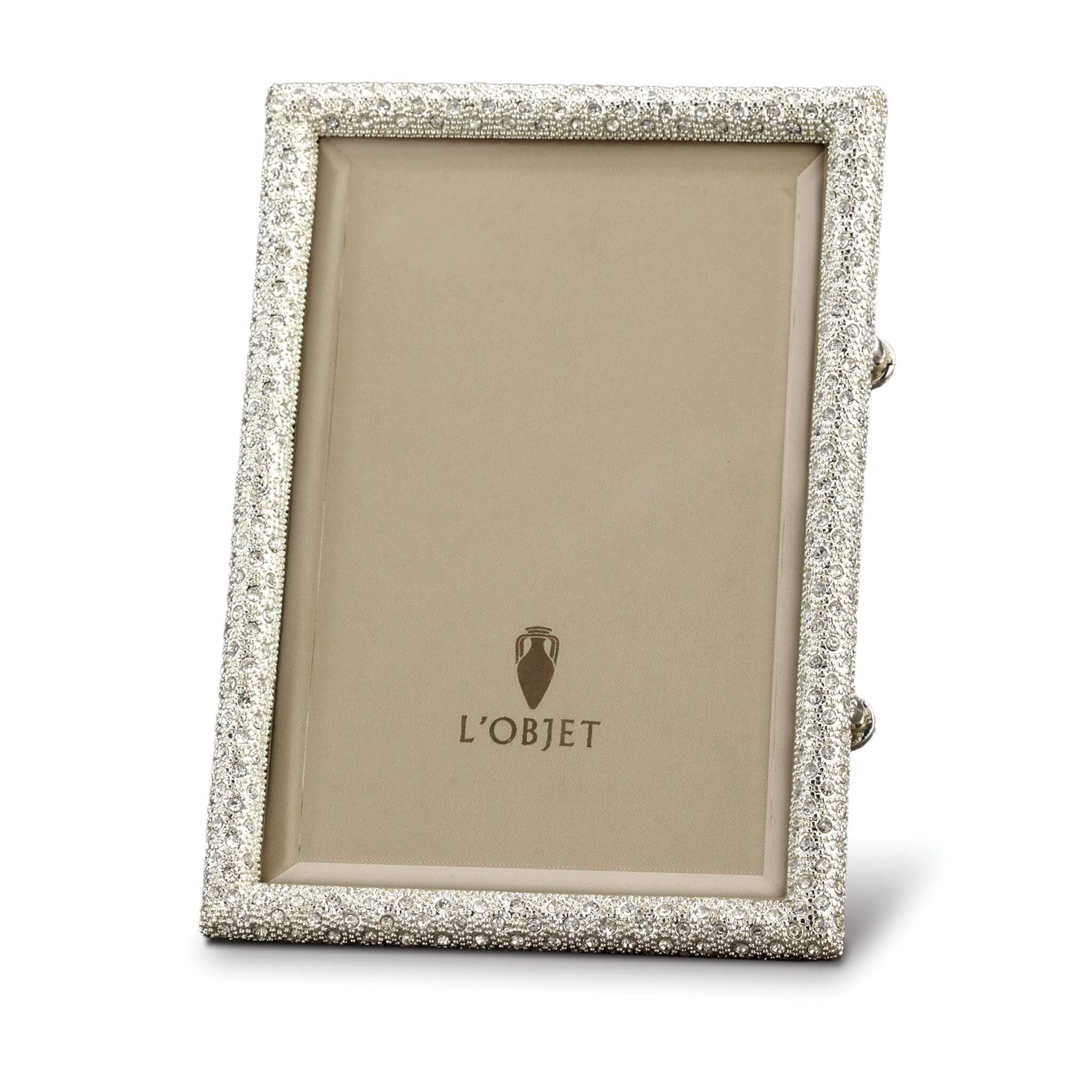L'Objet Rectangular Pave Frame 8 X 10 - Platinum