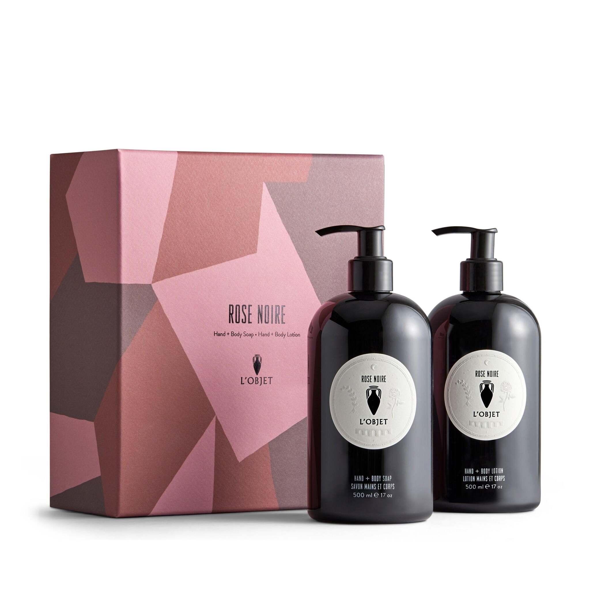 L'Objet Rose Noire Hand and Body Soap + Lotion Gift Set