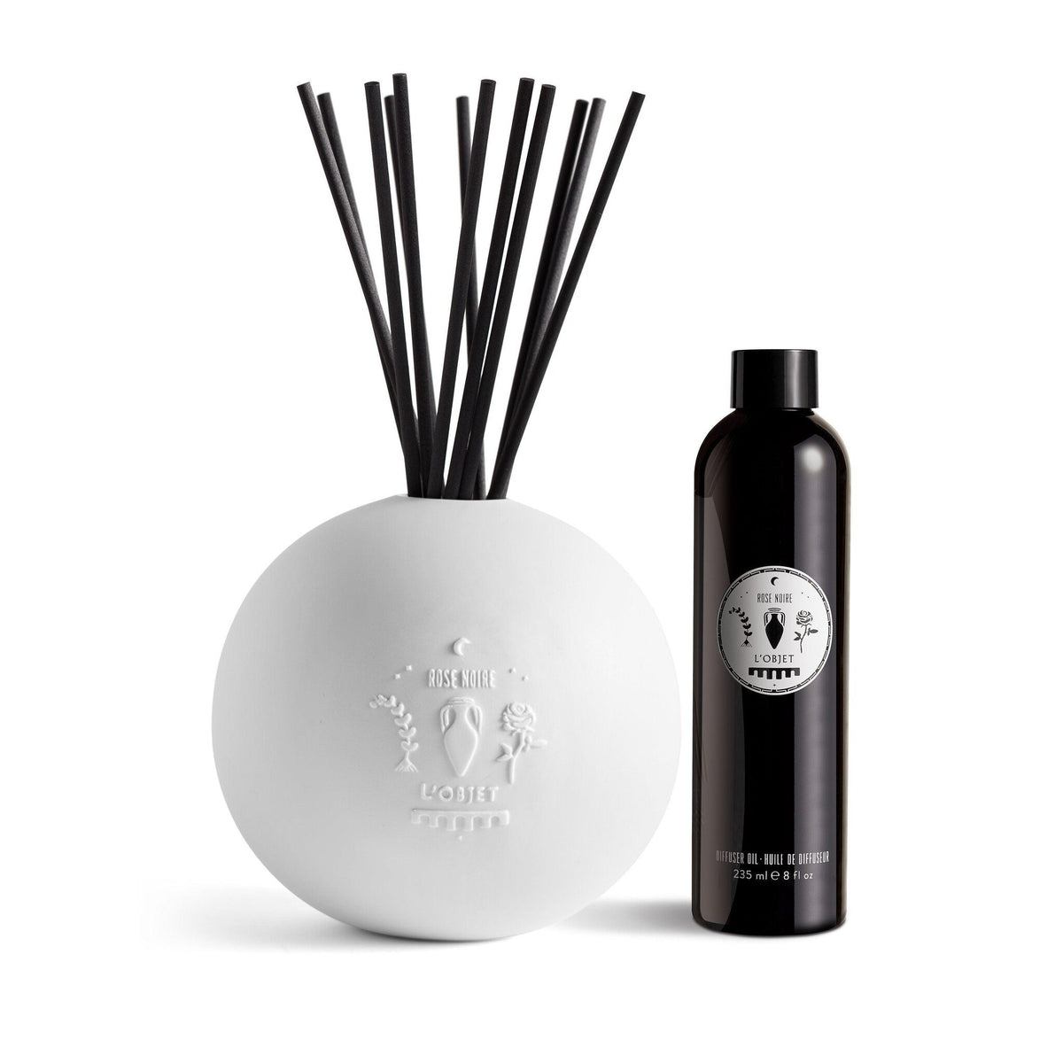 L'Objet Rose Noire Porcelain Diffuser Set, alternate view