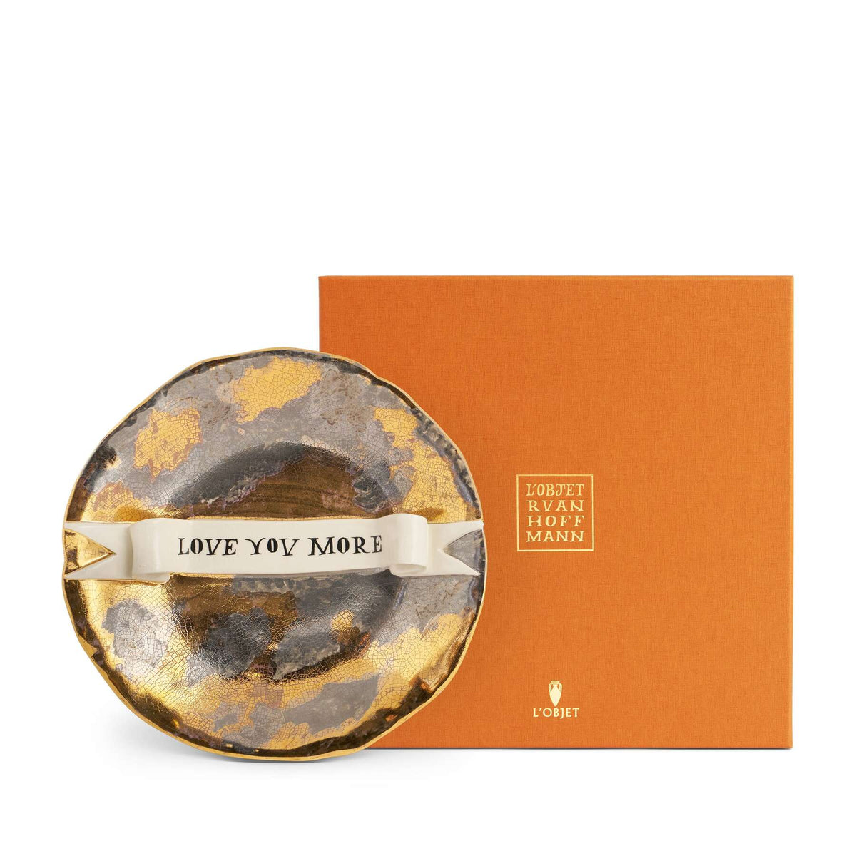 L'Objet Ruan Hoffmann Plate with Ribbon Love You More, alternate view