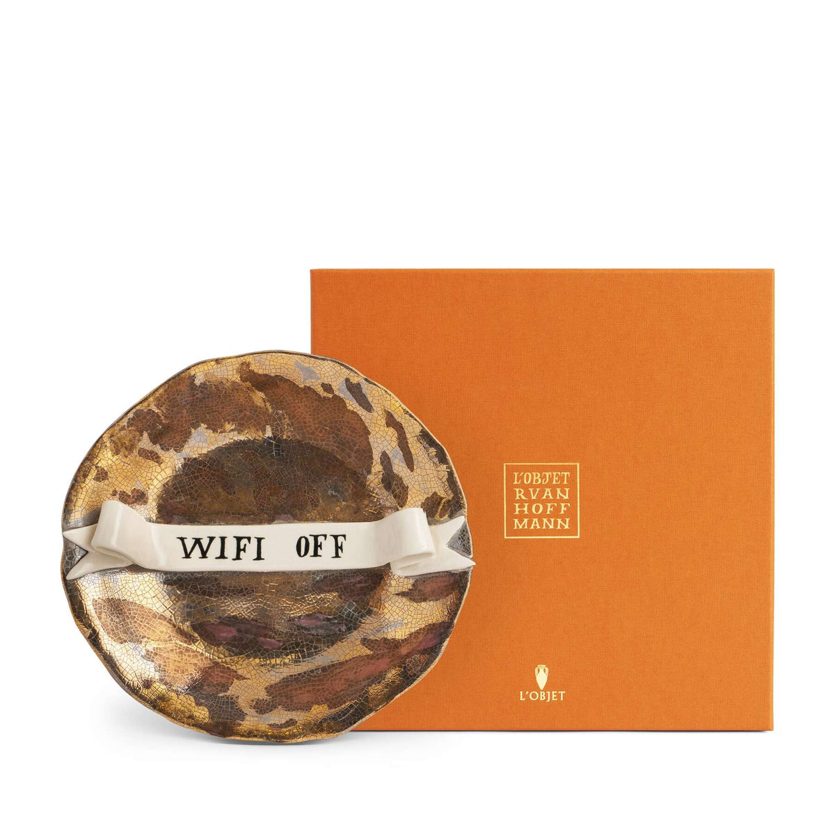 L'Objet Ruan Hoffmann Plate with Ribbon Wifi Off, alternate view
