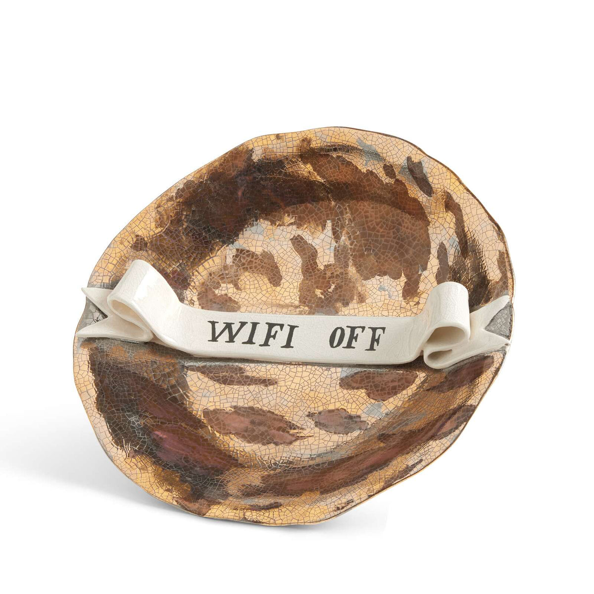 L'Objet Ruan Hoffmann Plate with Ribbon Wifi Off, alternate view