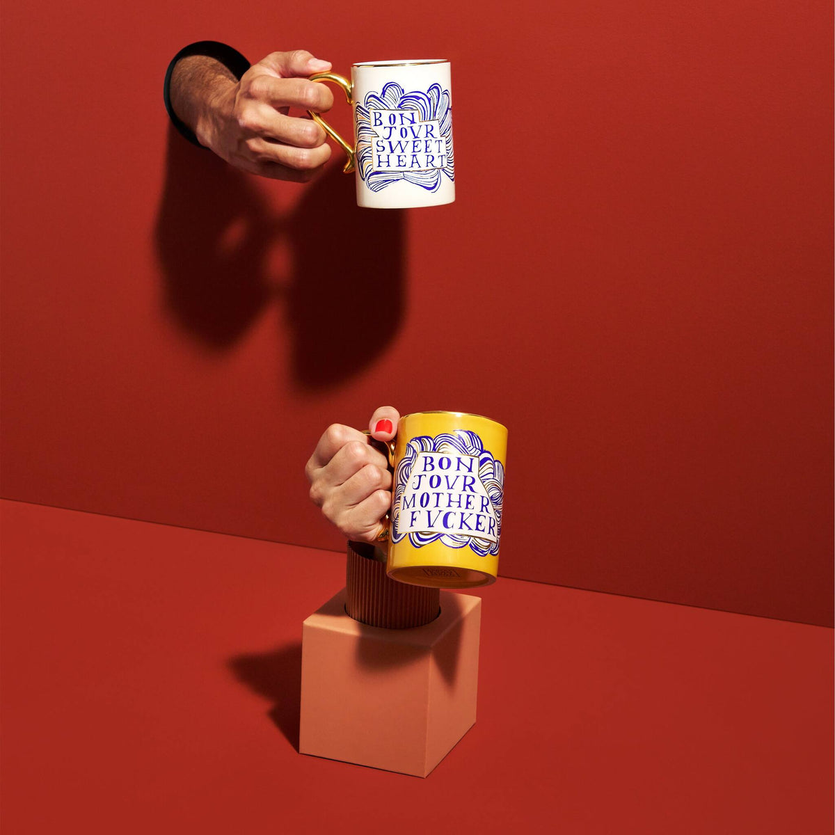 L'Objet Ruan Hoffmann Sweetheart + Mother Fucker Mugs (Set of 2), alternate view