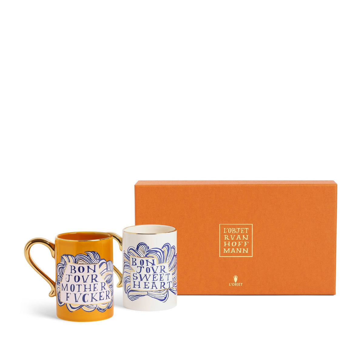 L'Objet Ruan Hoffmann Sweetheart + Mother Fucker Mugs (Set of 2), alternate view