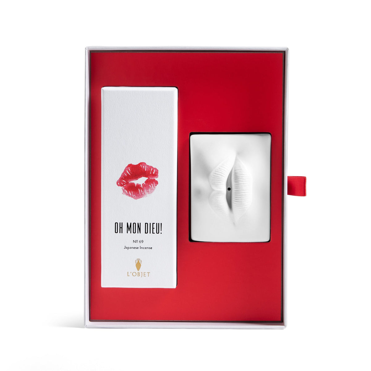 L'Objet Smoking Lips Set Incense Holder, alternate view