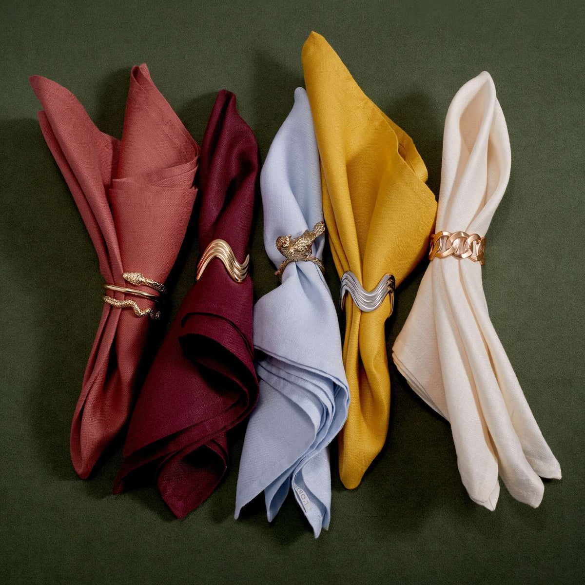 L'Objet Snake Napkin Rings (Set of 4) - Gold, alternate view