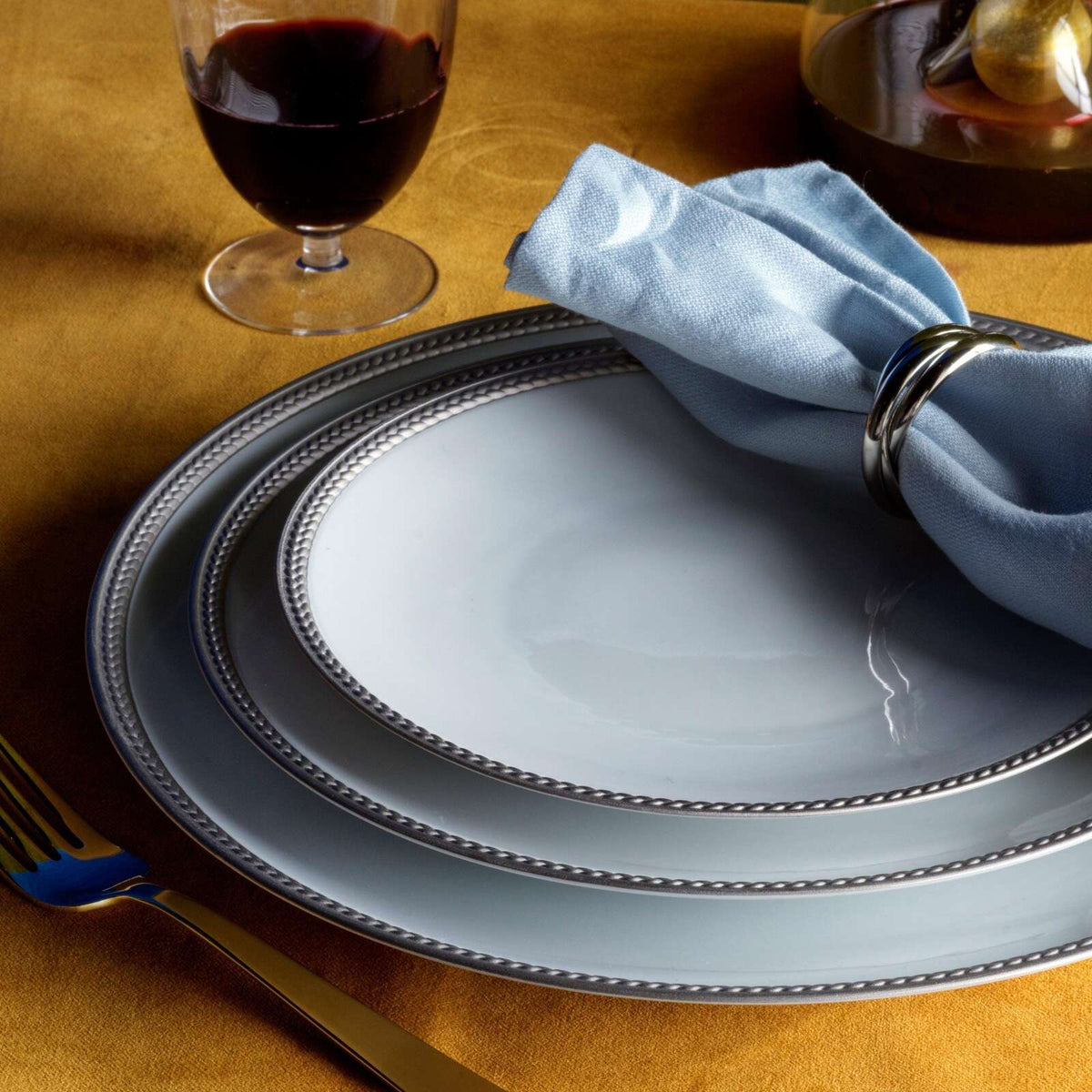 L'Objet Soie Tressée Dinner Plate, alternate view