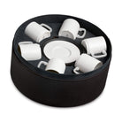 L'Objet Soie Tressée Espresso Cup Saucer Set of 6 — Black