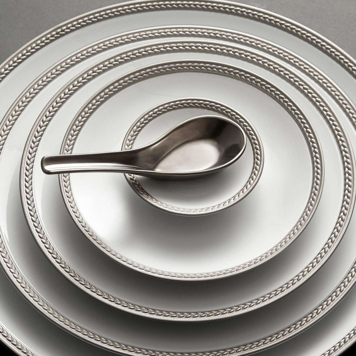 L'Objet Soie Tressée Sauce Dish Spoon Rest Condiment Pot, alternate view