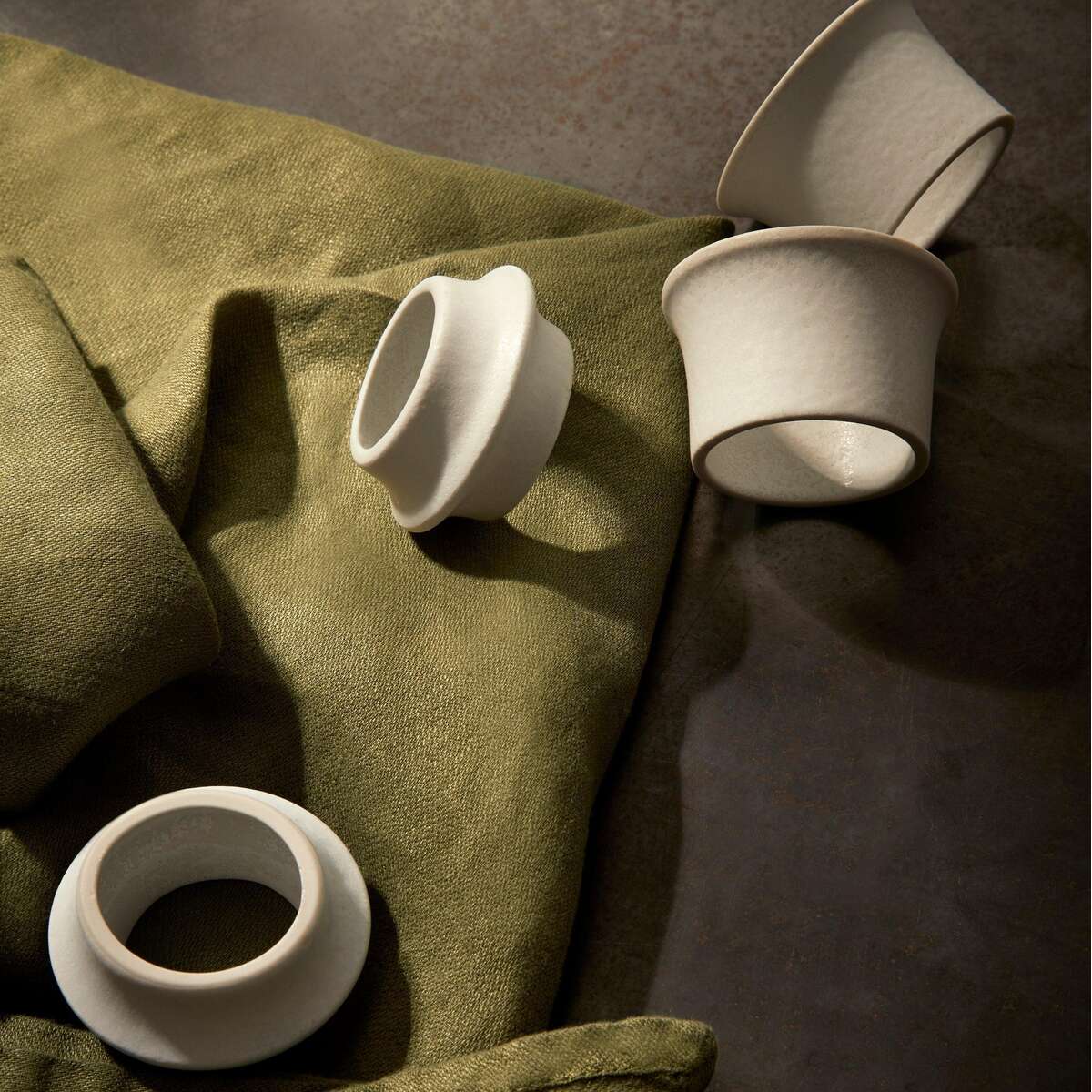 L'Objet Terra Cuff Napkin Rings (Set of 4) – Stone, alternate view
