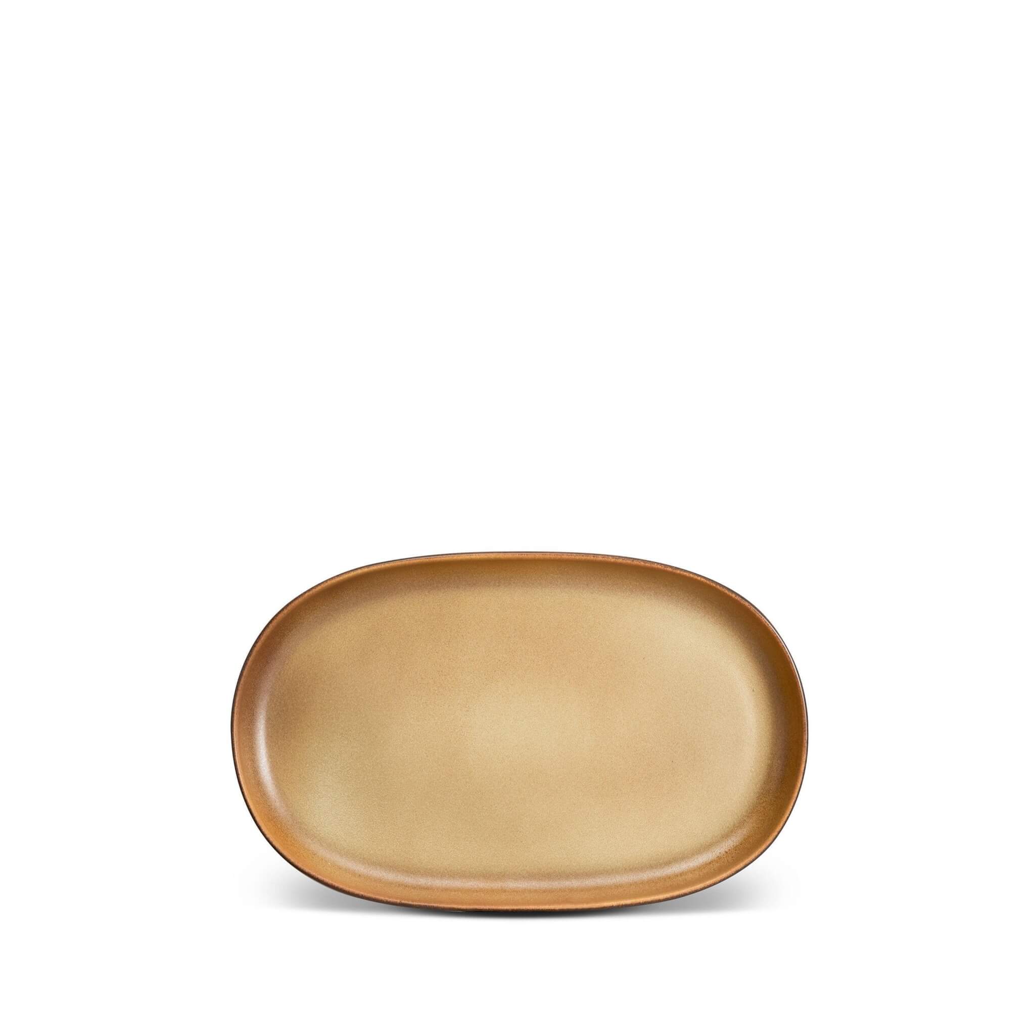 L'Objet Terra Oval Platter - Leather Charger & Service Plate — Medium