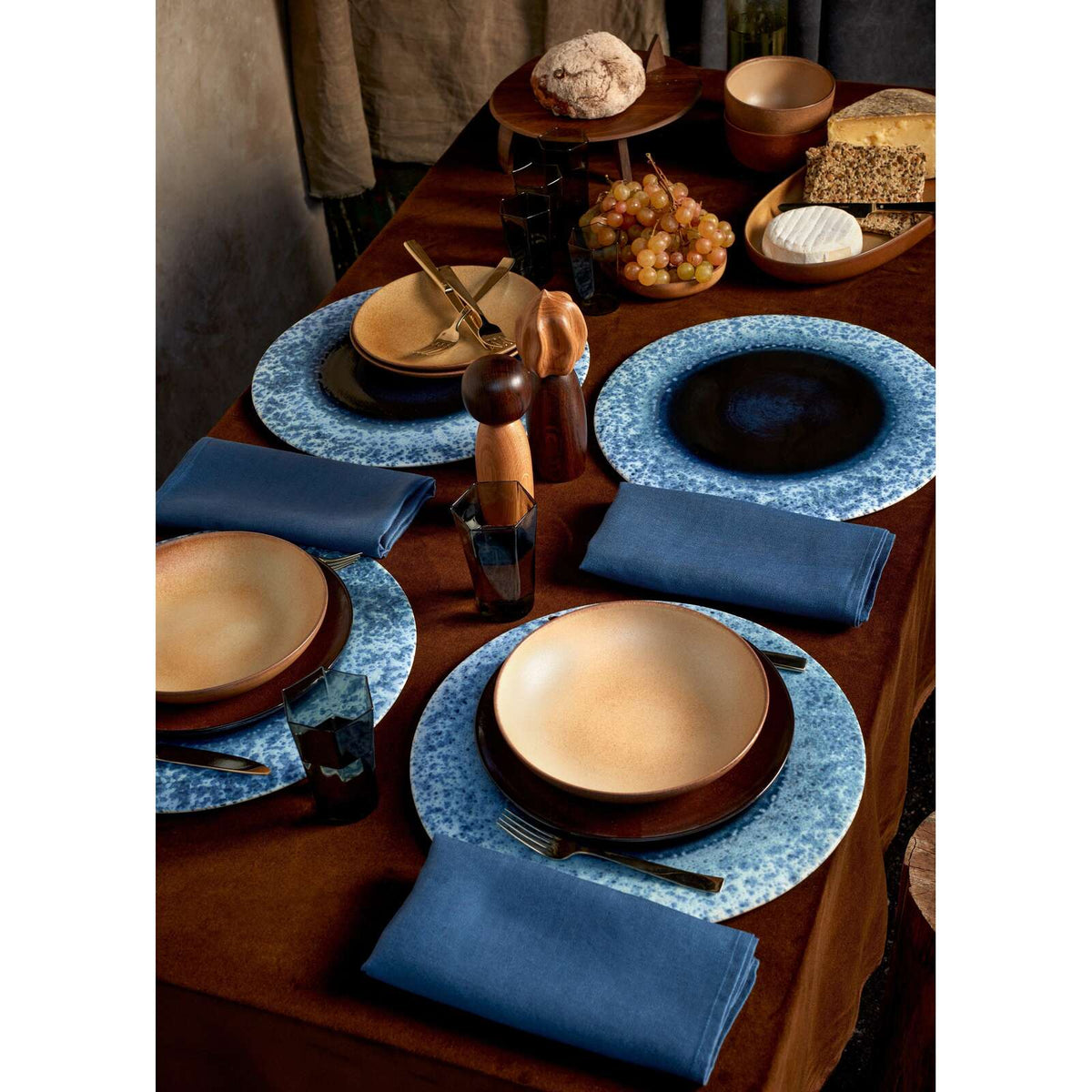 L'Objet Terra Platter / Charger - Indigo Charger & Service Plate, alternate view