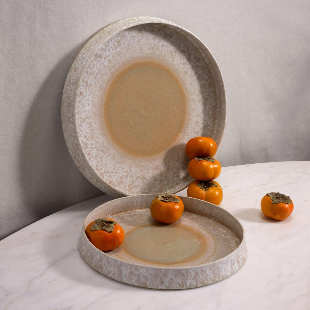 L'Objet Terra Round Platter - Large - Dusty Rose Decorative Bowl, alternate view