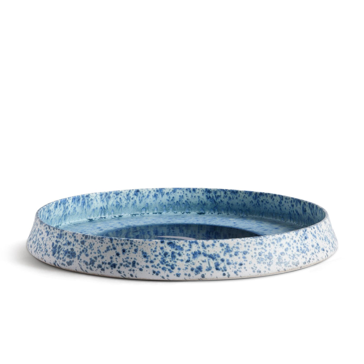 L'Objet Terra Round Platter - Large - Indigo Decorative Bowl, alternate view