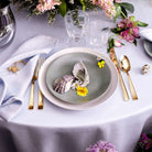 L'Objet Terra Soup Plate - Seafoam Soup Plates & Rimmed Soup Bowl, lifestyle view