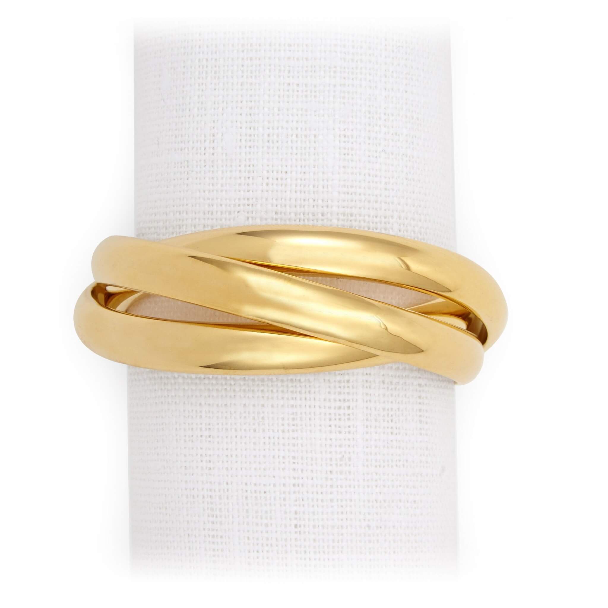 L'Objet Three Ring Napkin Jewels Set of 4 — Gold