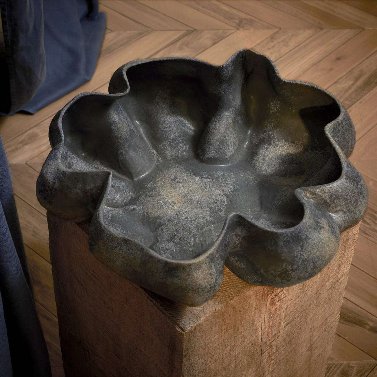 L'Objet Timna Bowl - Aged Iron, alternate view
