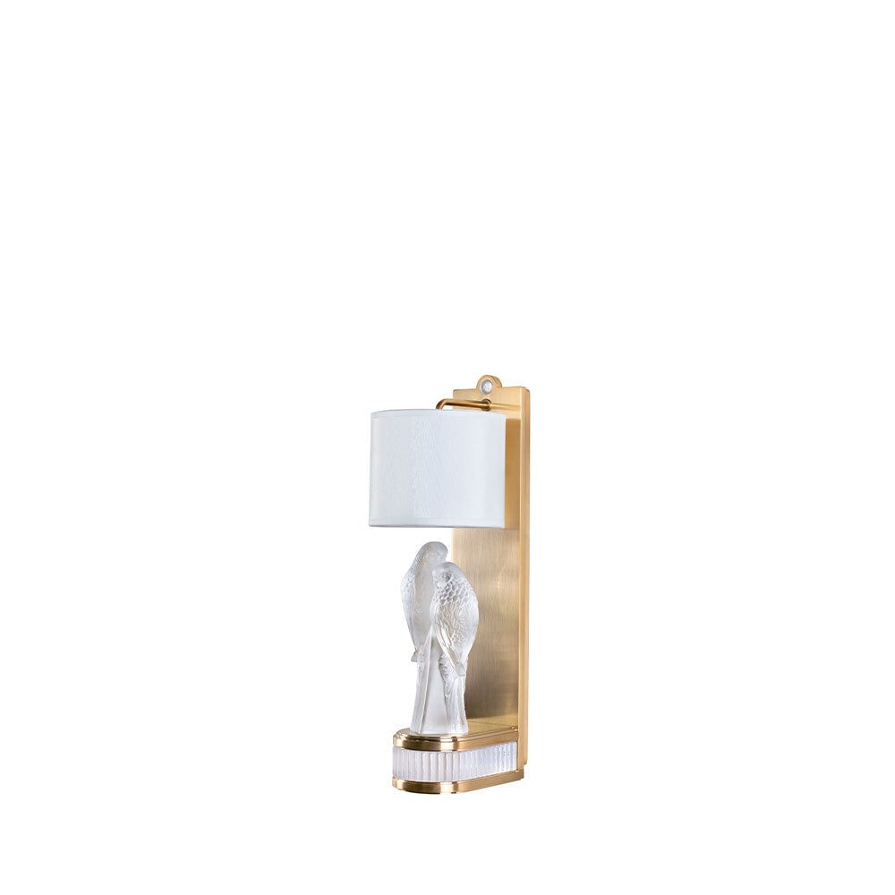 Lalique 2 Perruches Wall Sconce By Pierre-Yves Rochon, alternate view