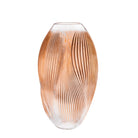 Lalique Alizé XXL Vase with Pink Gold Leaves