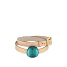 Lalique Cabochon Leather Bracelet