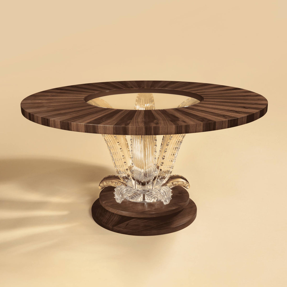 Lalique Cactus Grand Coffee Table Walnut, lifestyle view