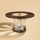 Lalique Cactus Small Coffee Table Walnut, lifestyle view