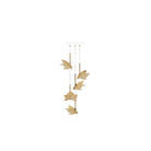 Lalique Champs-Élysées Liana, Medium Size, 5 Leaves Close To Ceiling Light Fixture