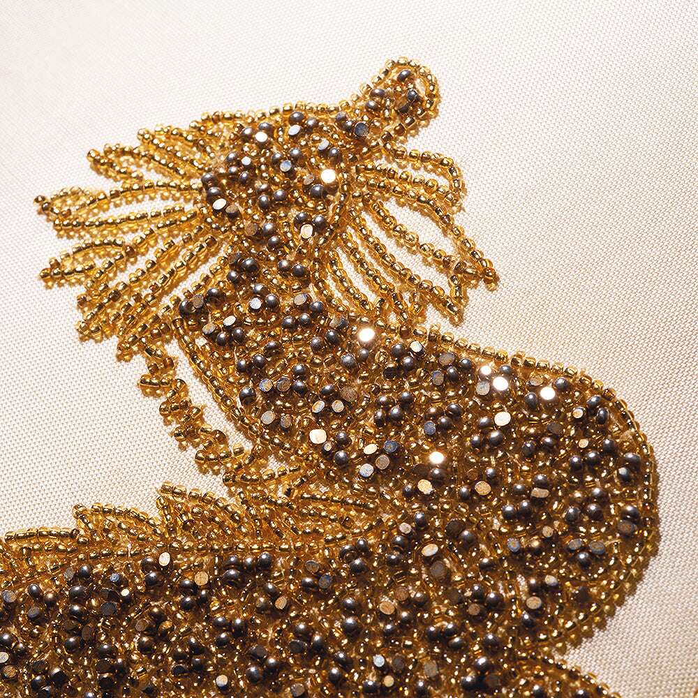 Lalique Dragon Beaded Cushion, alternate view