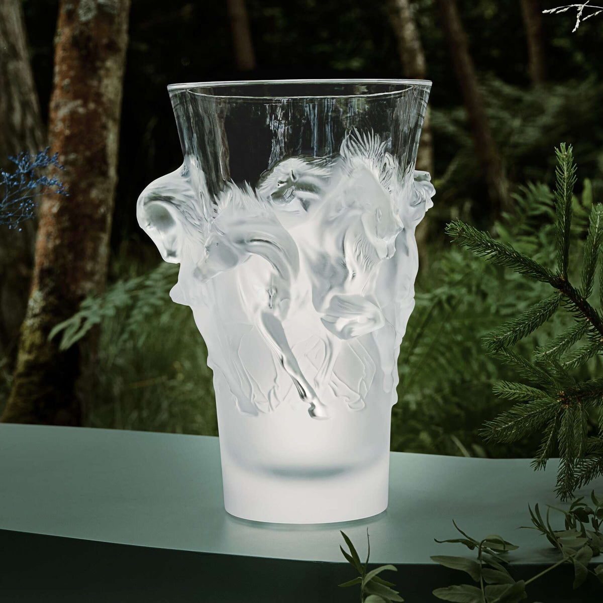 Lalique Equus Vase, alternate view