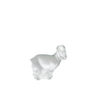 Lalique Goat Sculpture in Clear on a white background