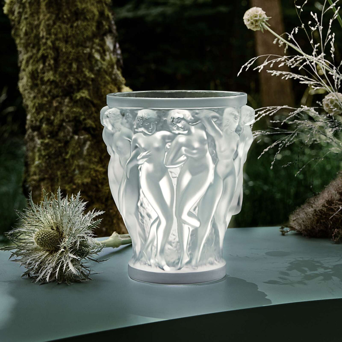 Lalique Iconic Bacchantes Vase, alternate view