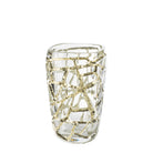 Lalique Magnitude Large Vase with White Gold Leaves