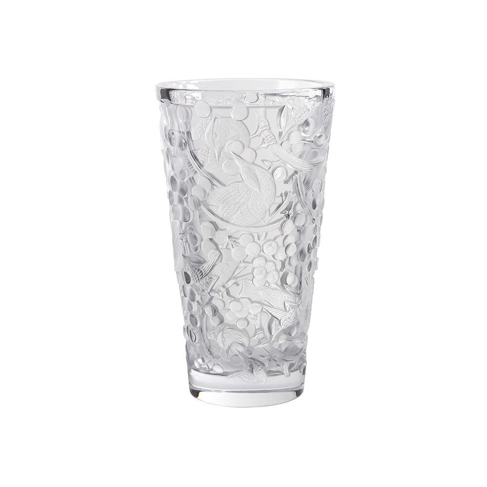 Lalique Merles Et Raisins Large Vase
