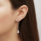 Lalique Muguet Long Earrings, alternate view