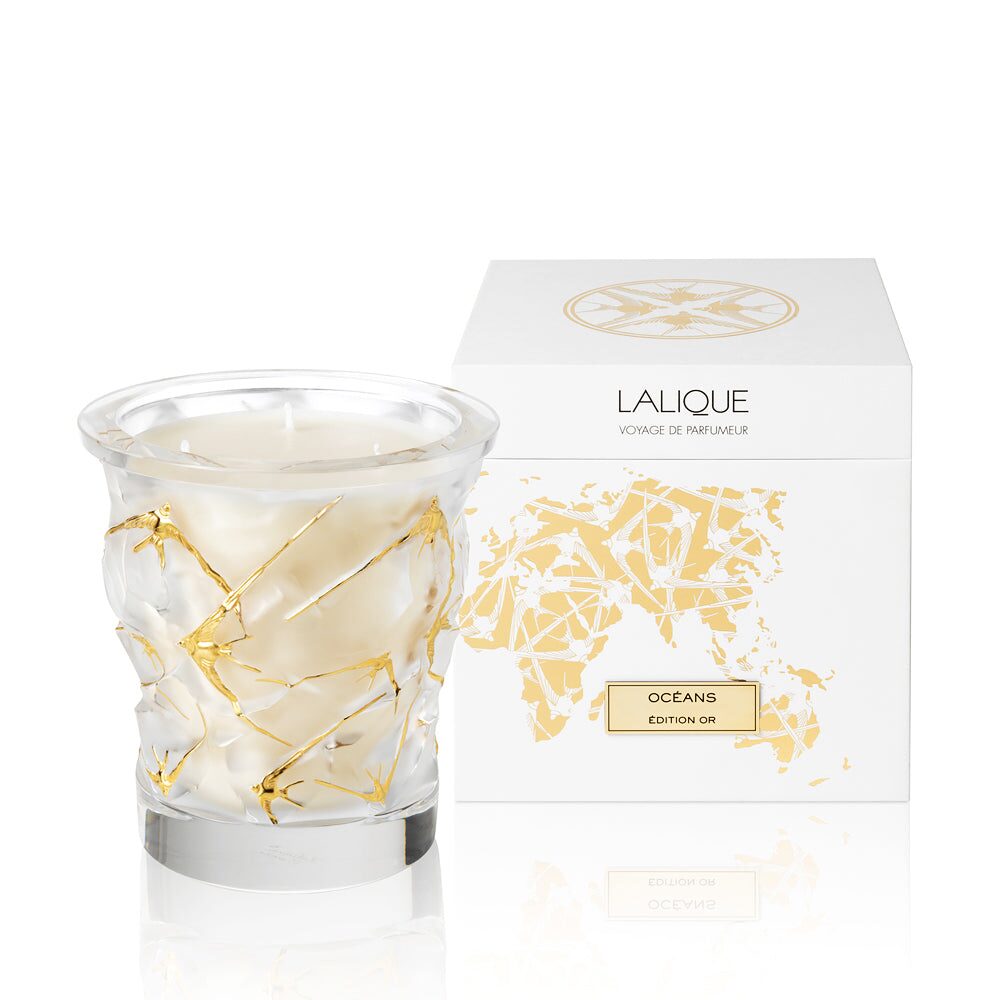 Lalique Oceans "Gold Edition", Crystal Scented Candle, alternate view