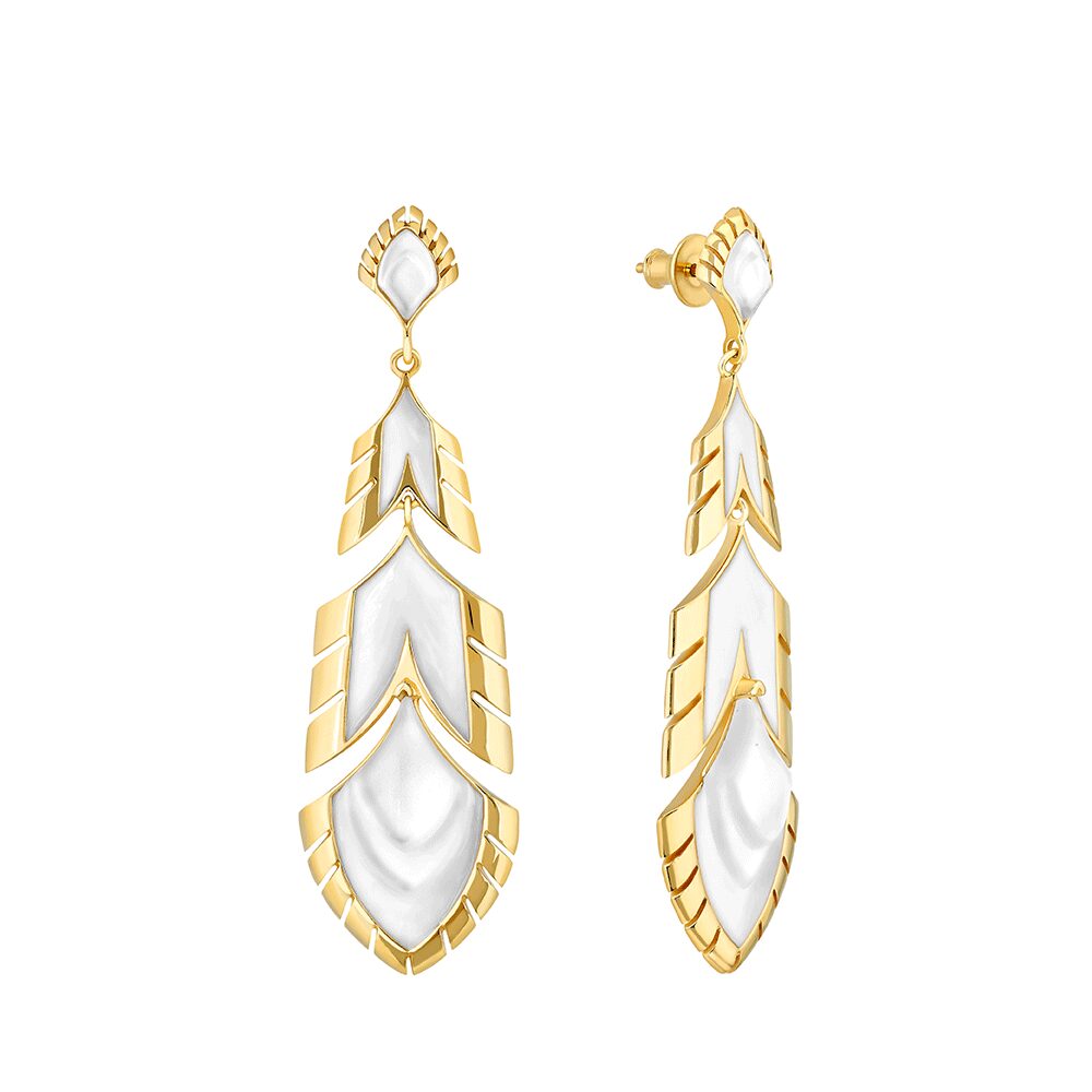 Lalique Paon Earrings