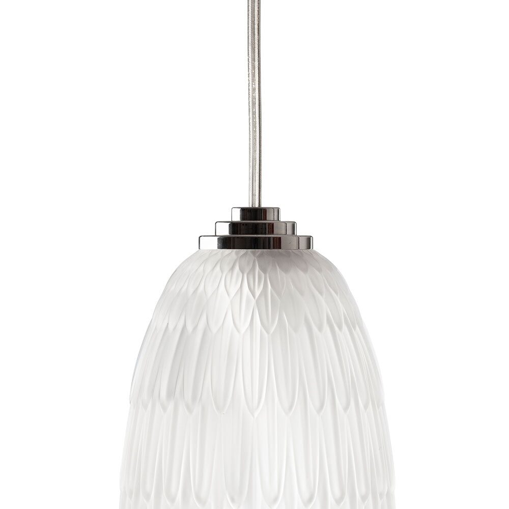 Lalique Plumes Ceiling Lamp Close To Ceiling Light Fixture, alternate view