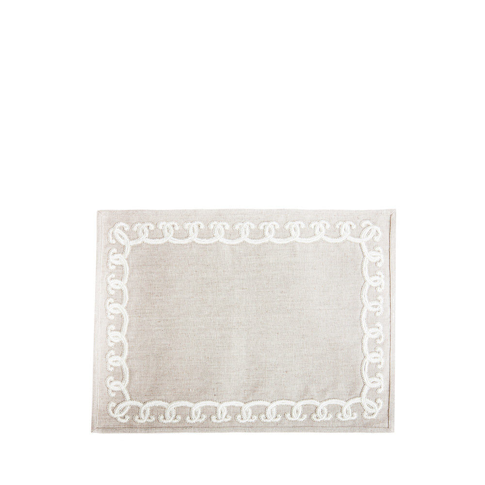 Lalique Scallop Embroidered Placemat