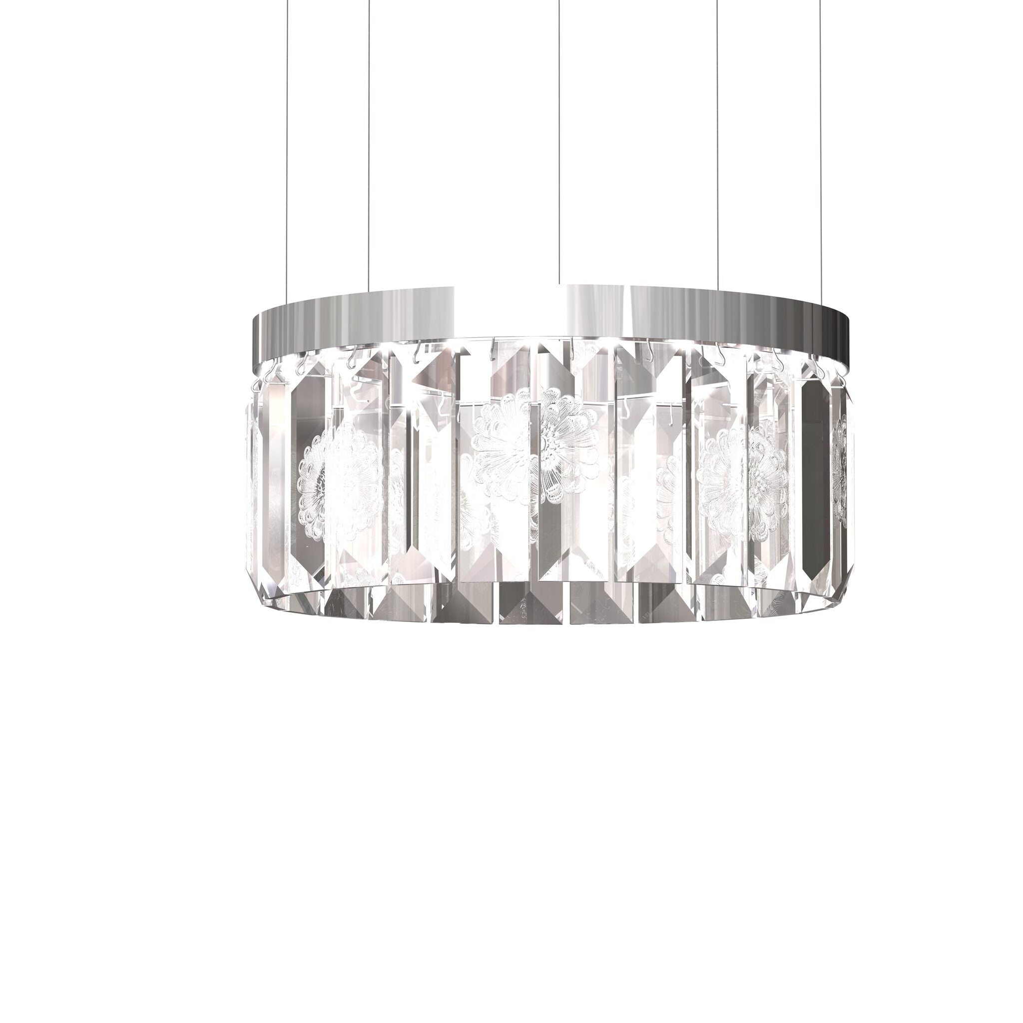 Lalique Serene 24 Prisms Chandelier, Circular