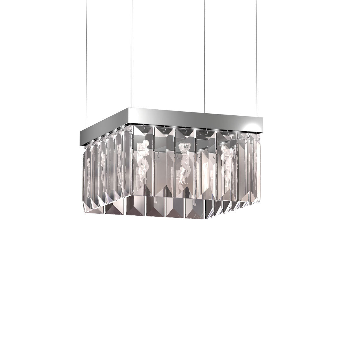 Lalique Serene 24 Prisms Chandelier, Square