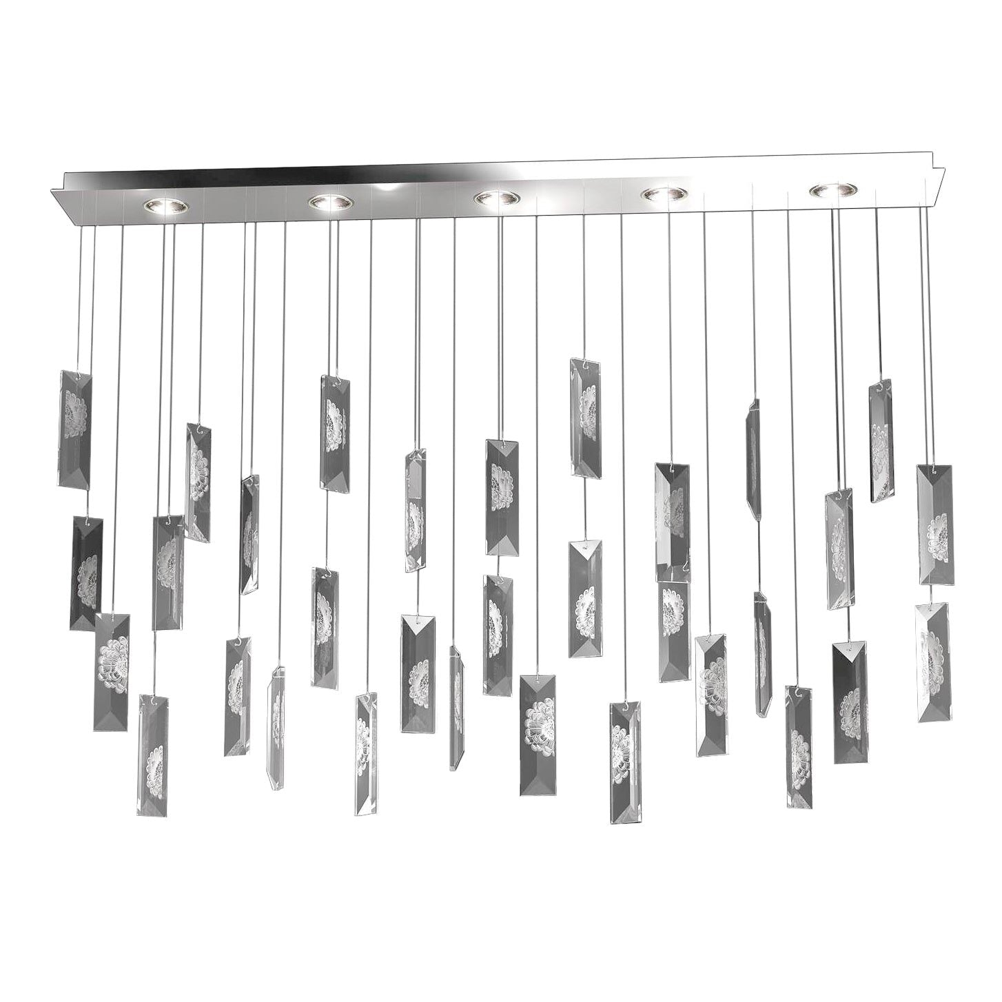Lalique Serene 32 Simple Prisms Ceiling Lamp Close To Ceiling Light Fixture