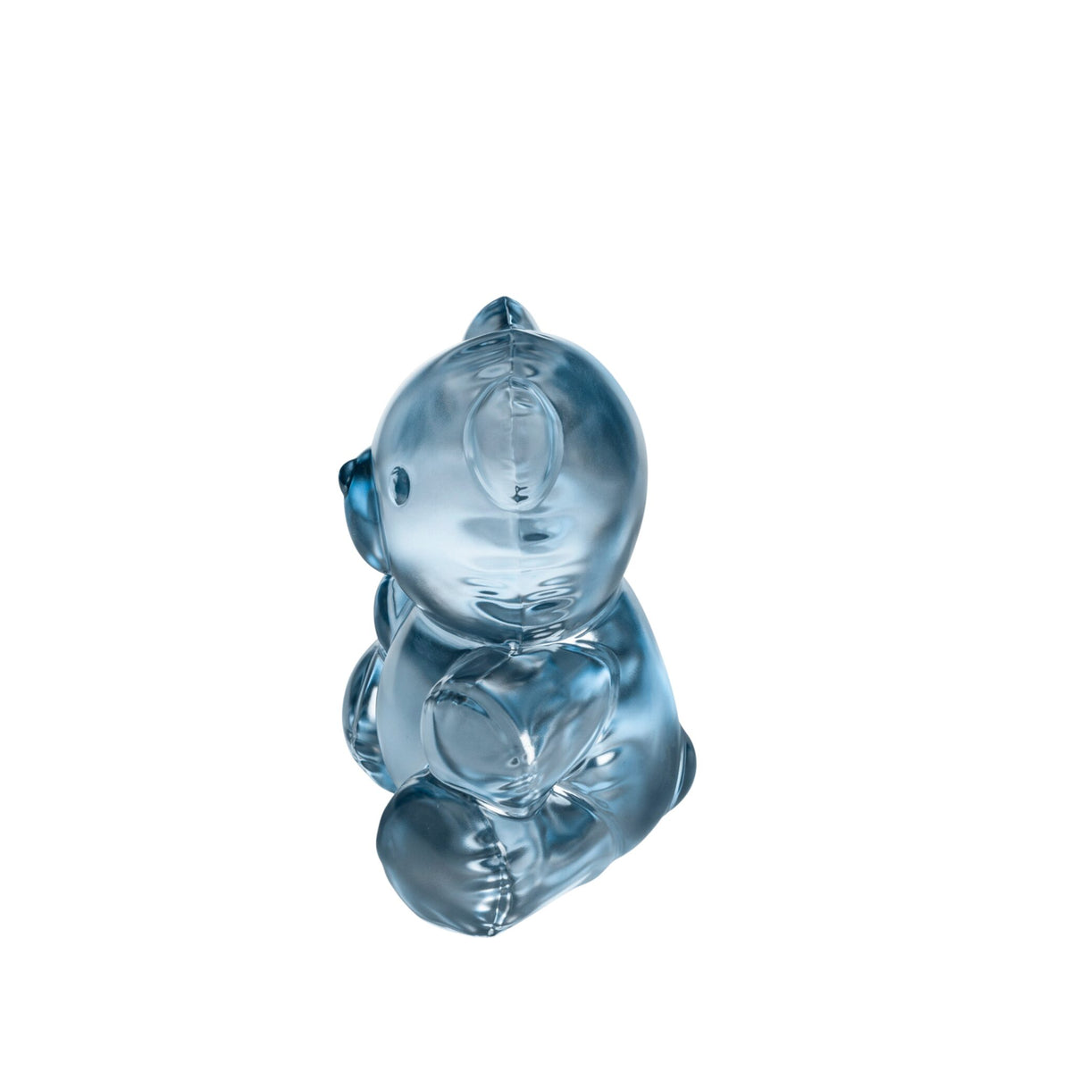 Lalique Teddy Air Large Sculpture in Blue Luster, view 5