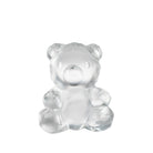 Lalique Teddy Air Large Sculpture in Clear on a white background