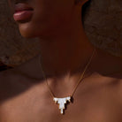 Lalique Terramineral Necklace 3 Crystals, alternate view