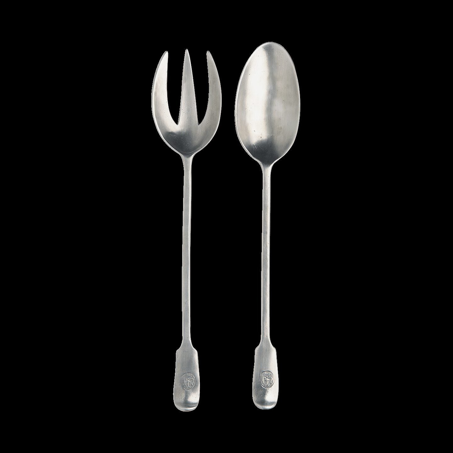 Match Pewter Antique Serving Fork & Spoon Set